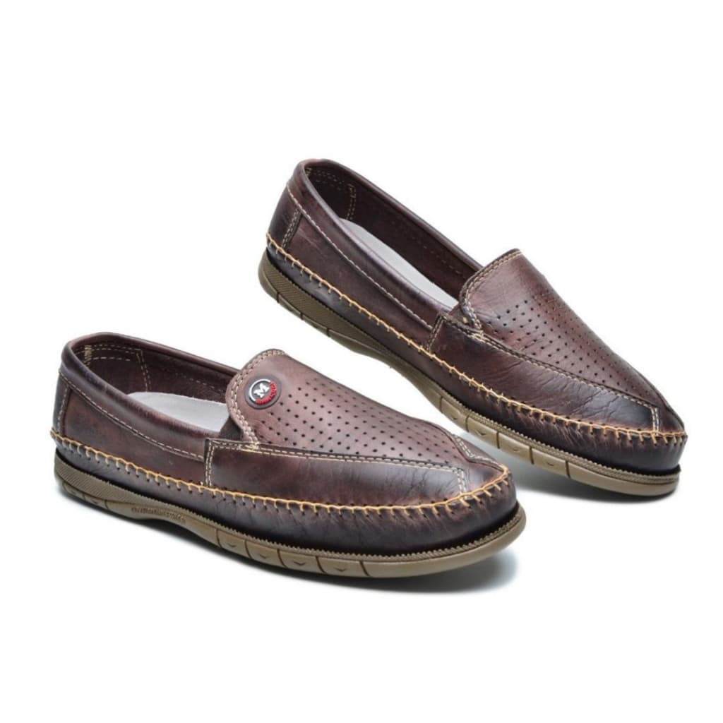 Mocassim sapatilha masculina em couro legitimo promoção