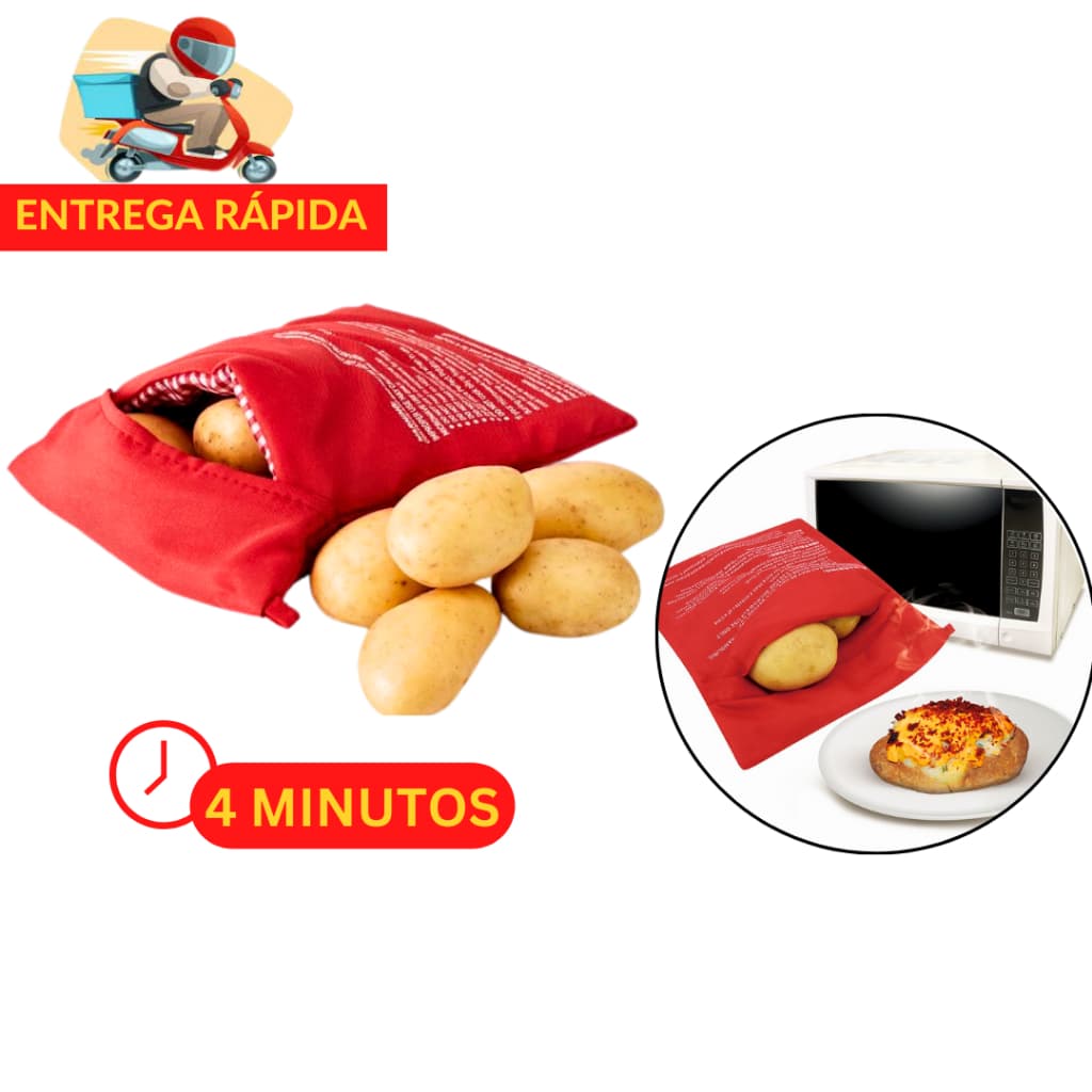 Saco Reutilizavel para Cozinhar no Microondas - Bolsa de Assar Batata Milho Tortilha para Microondas Forno