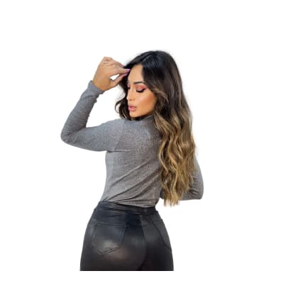 KIT 2 Blusa feminina cacharrel canelado gola alta manga longa de frio inverno modinha 2023