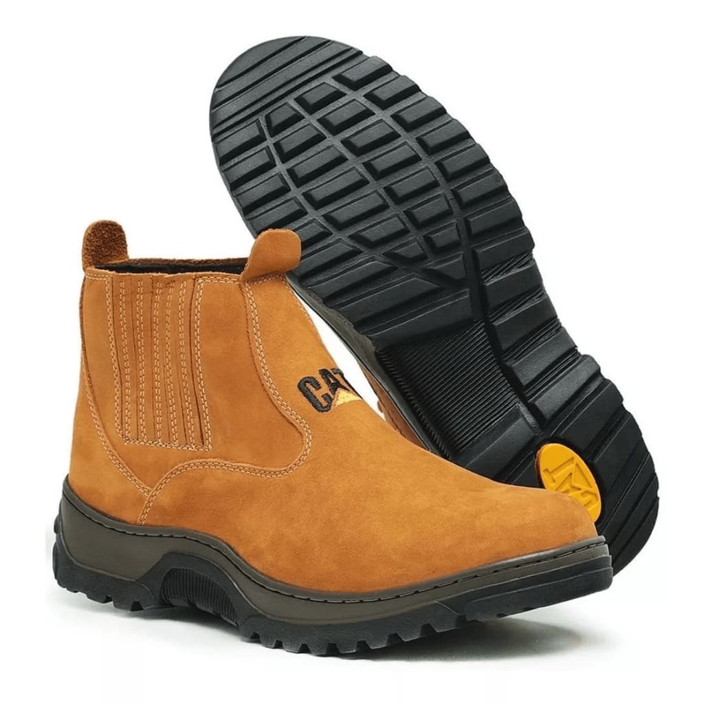 Bota Cat Caterpillar Masculina em Couro Legítimo Para Trabalho Oferta
