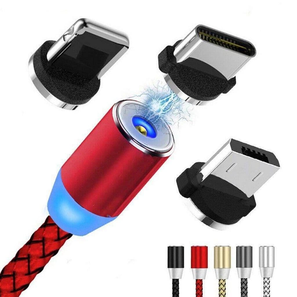 Cabo Carregador Magnético 3 Em 1 Para IPhone / Android / Tipo C Cabo magnétic