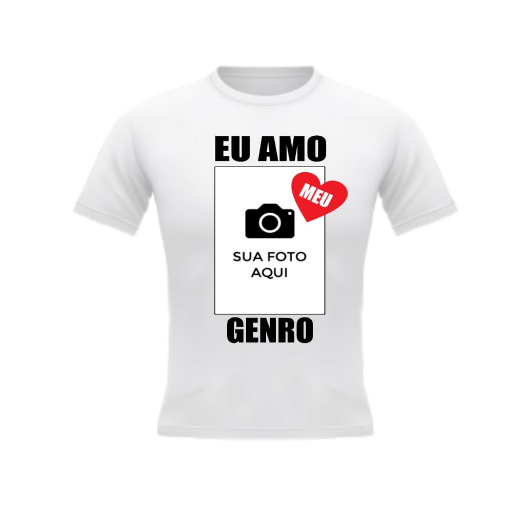 Camisa Personalizada com foto I love my nora/ genro
