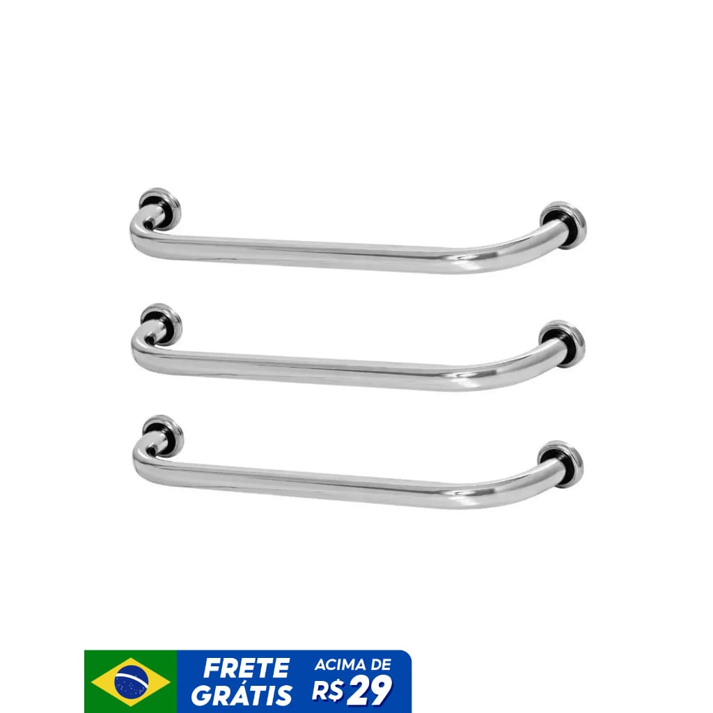 Kit 3 Alças De Apoio Barras 50cm Banheiro Idosos Deficientes Oferta