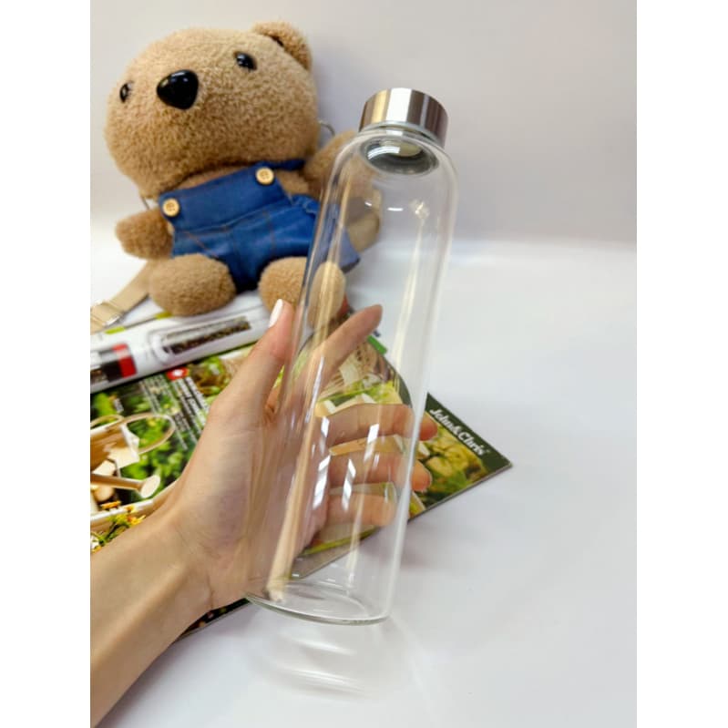 Garrafa de vidro para água com capa neoprene 550ml