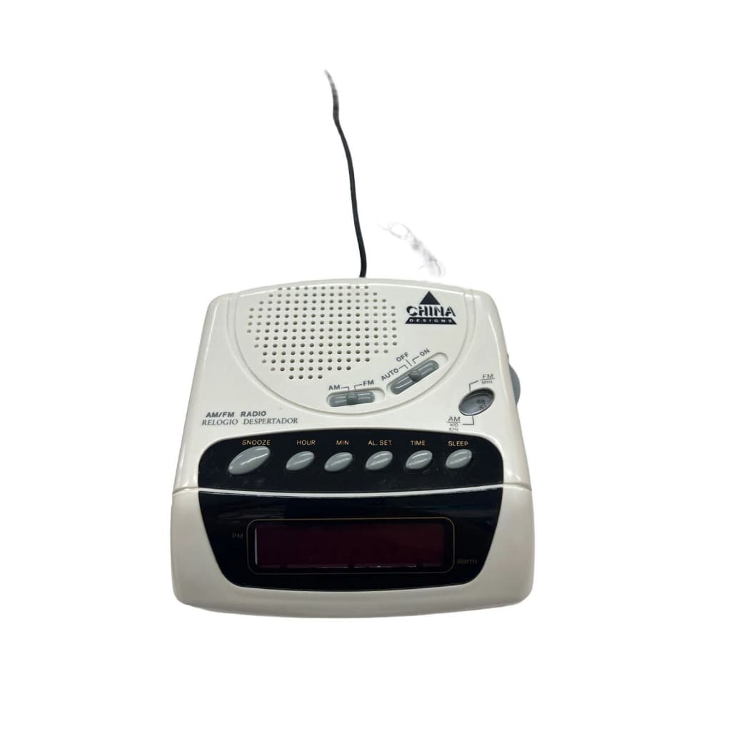 Rádio Relógio AM/FM Com Led Vermelho 110V  *Produto Novo* Branco