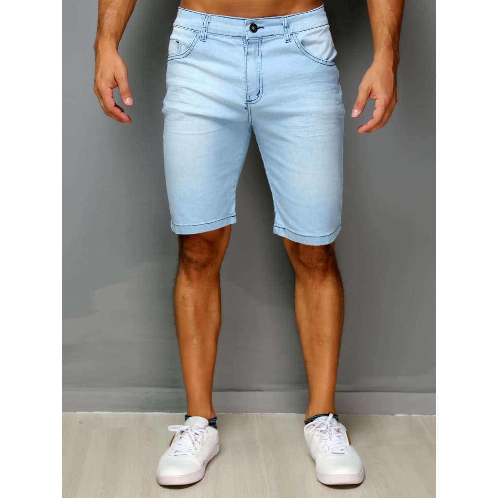 Bermuda Jeans Masculino C/Laycra Slim Qualidade Bom - Vendas Diretas Da Fábrica