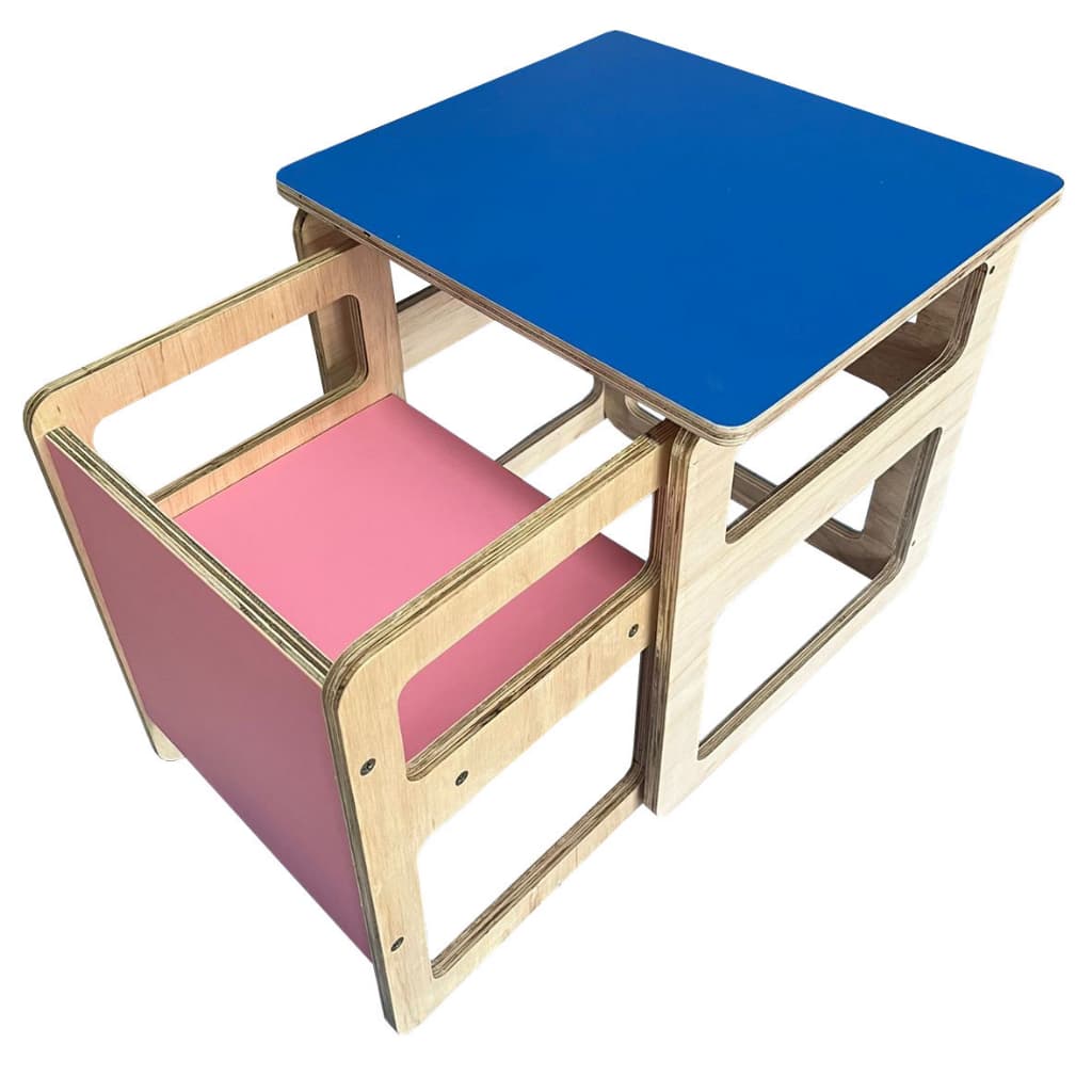 Mesa Montessori com Cadeira Cubo Infantil