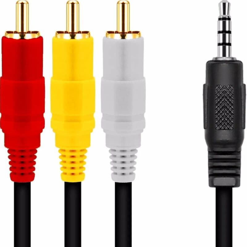 Cabo Adaptador P3 Para rca Áudio E Vídeo  Tv Box - 1,5  Metros ws