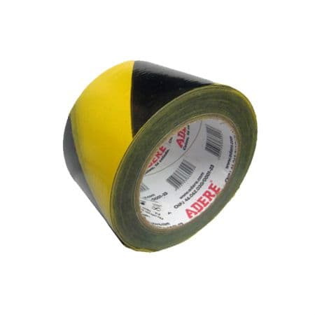 Fita Zebrada Preta e Amarela 70 mm x 200m Adere