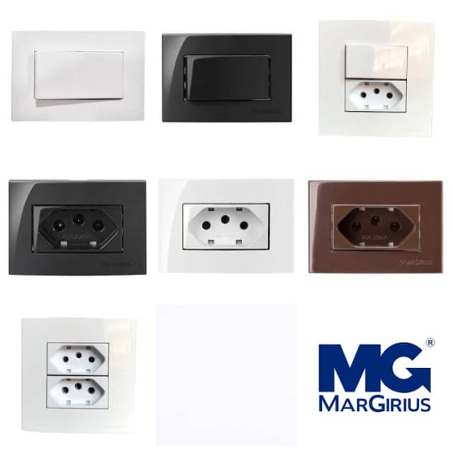 Tomada Interruptor para Embutir em Móveis Margirius