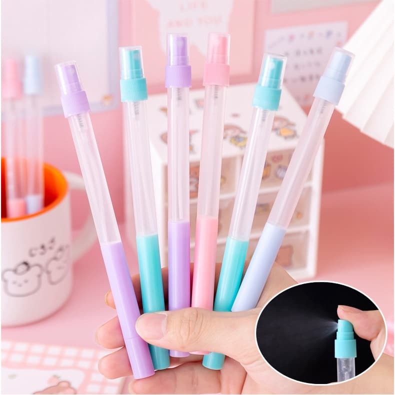 Caneta com Dispenser Spray Borrifador 0.5 mm tinta azul