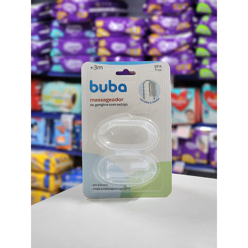 Massageador de gengiva com estojo Buba