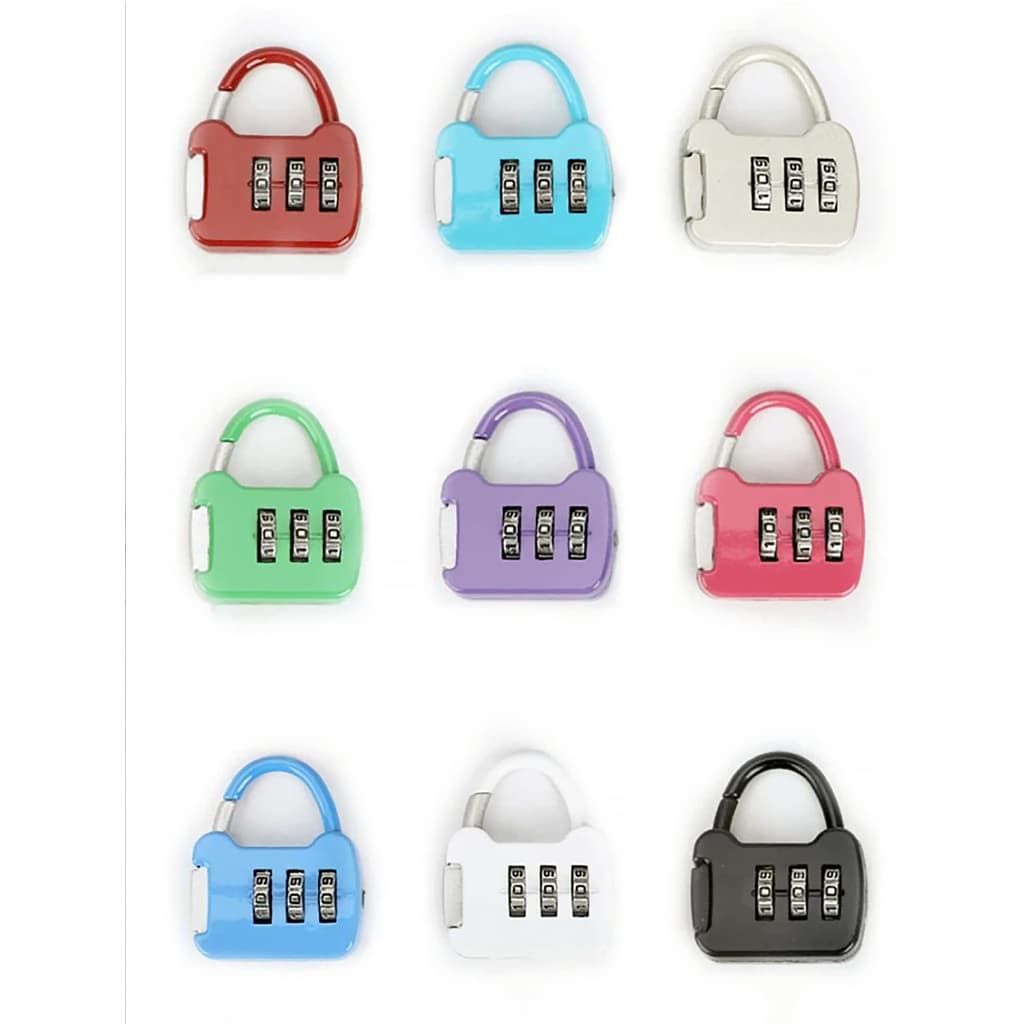 Cadeado Malas Bolsas Armário Colorido Troca Segredo 49mm