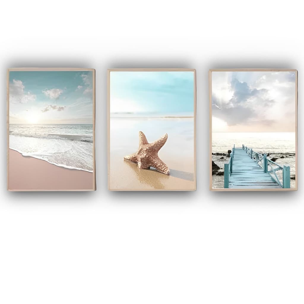 Quadro Decorativo 40x60 Paisagem Praia Relax  Natural Mar