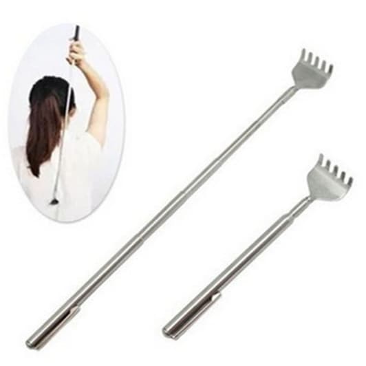 2x Coçado De Costas Retrátil Aço Mãozinha Inox