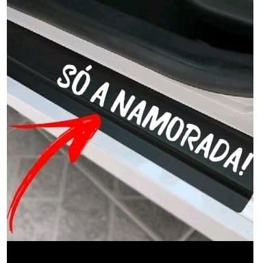 adesivo só a namorada para carros motos bike 25x4