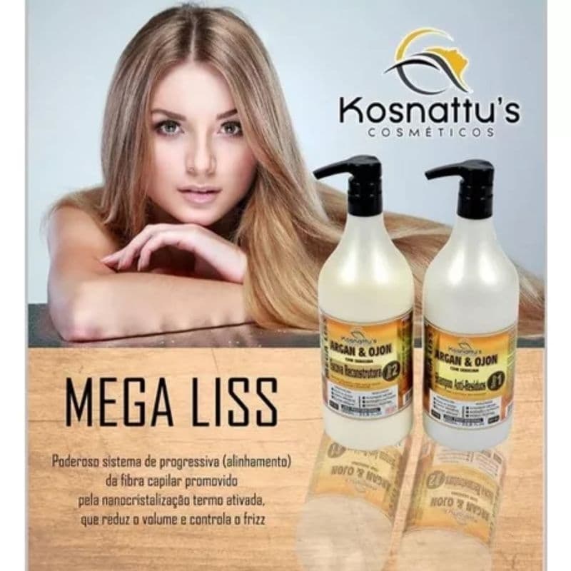 Escova Progressiva Orgânica Kosnattus Mega Liss 1 litro