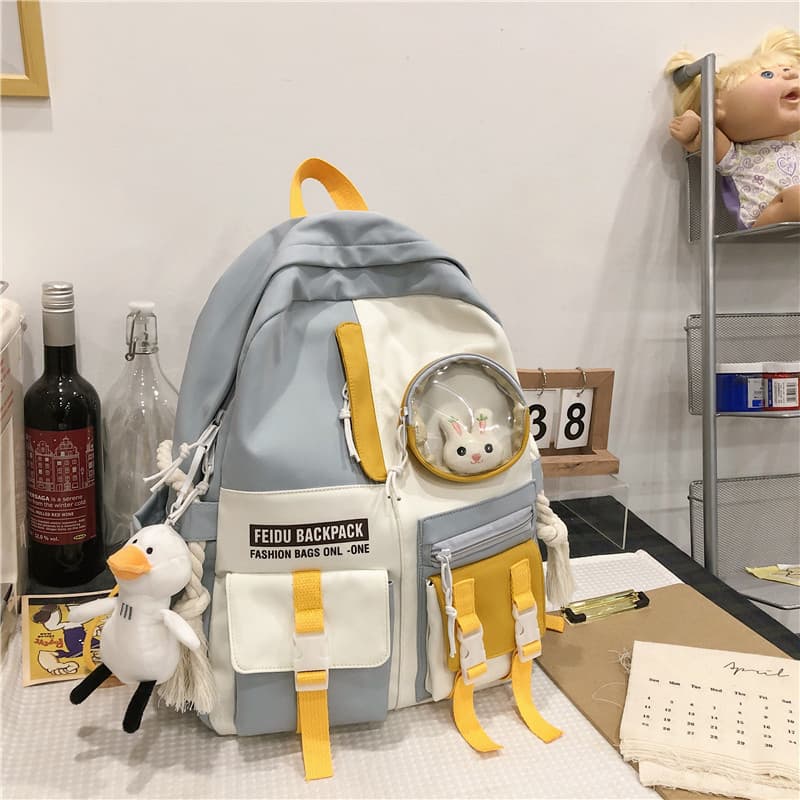 mochila escolar de alta copacidade estilo coreano  grande capacidade
