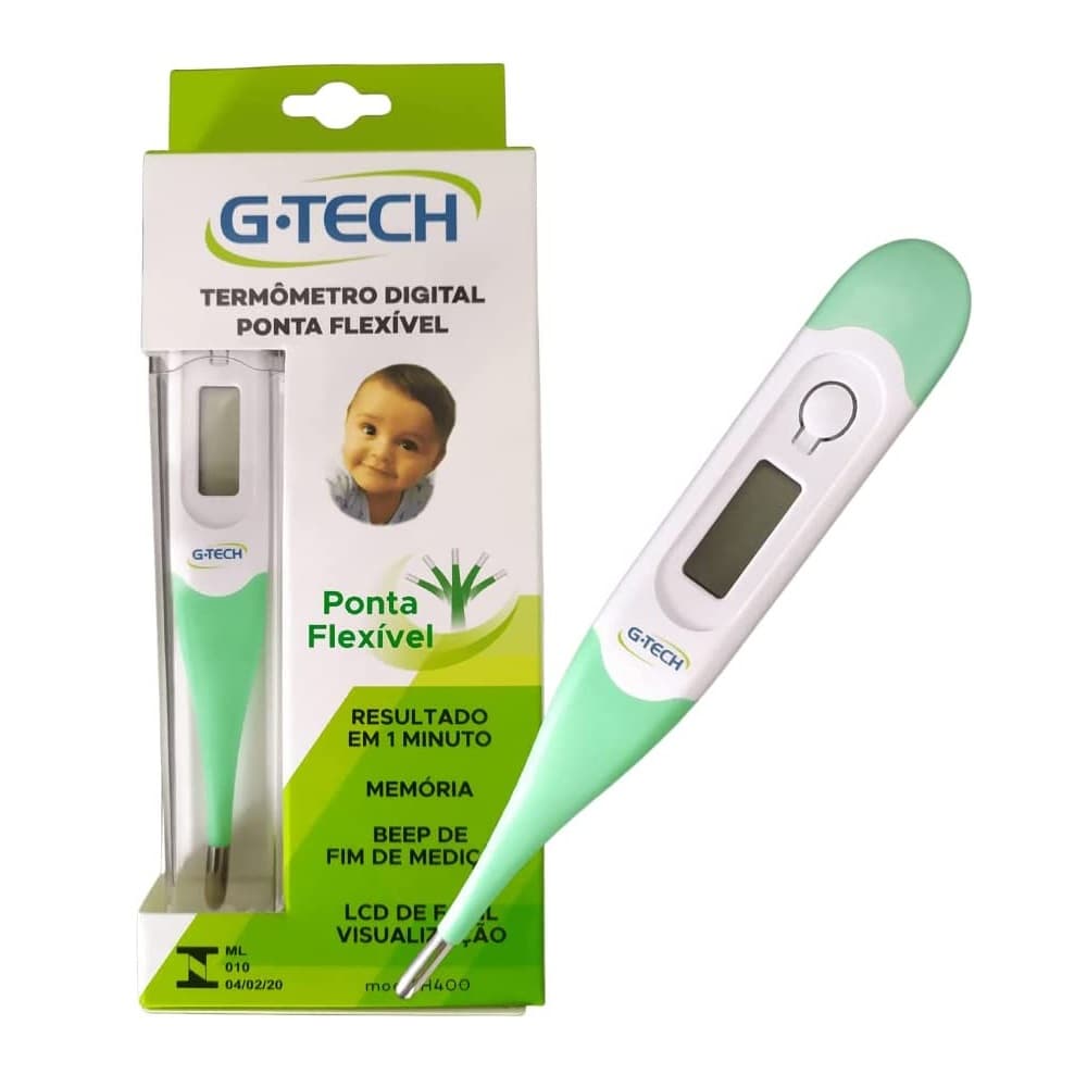 Termômetro Flexível Infantil Clínico Digital Resistentes à água G-Tech