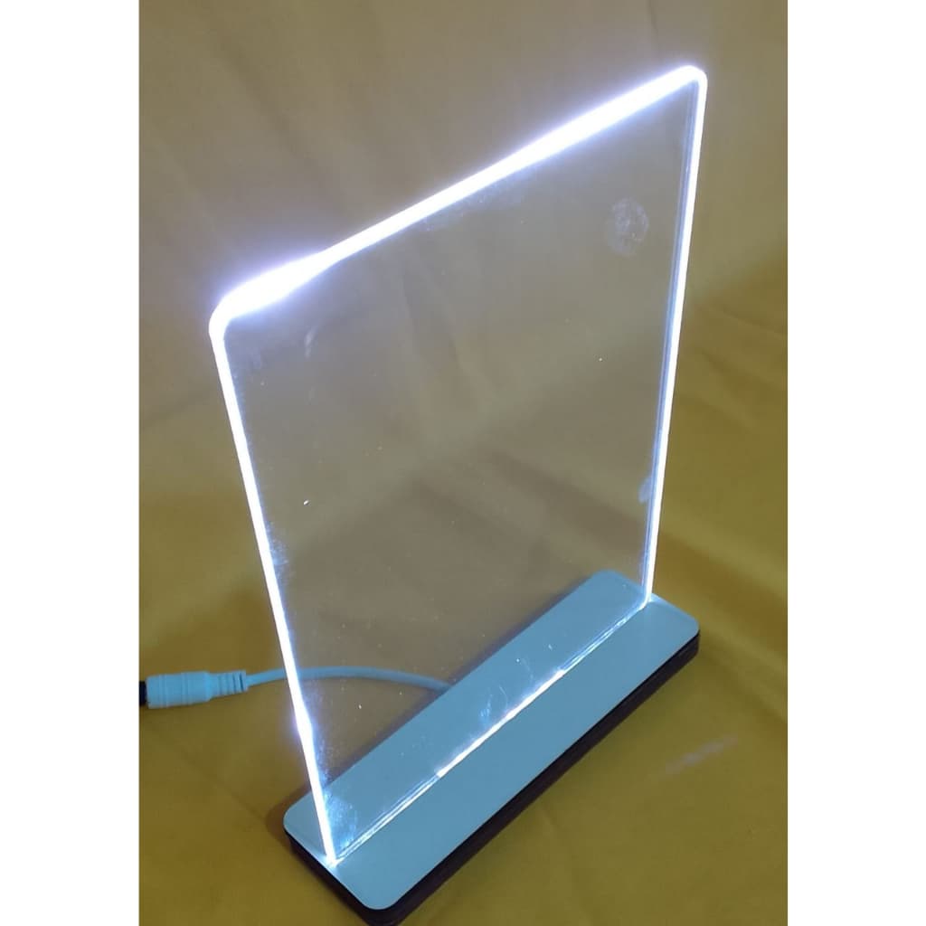 Luminária LED com base em MDF 15x20cm  Sublimação - Personalização - COM FONTE - SEM PERSONALIZAR