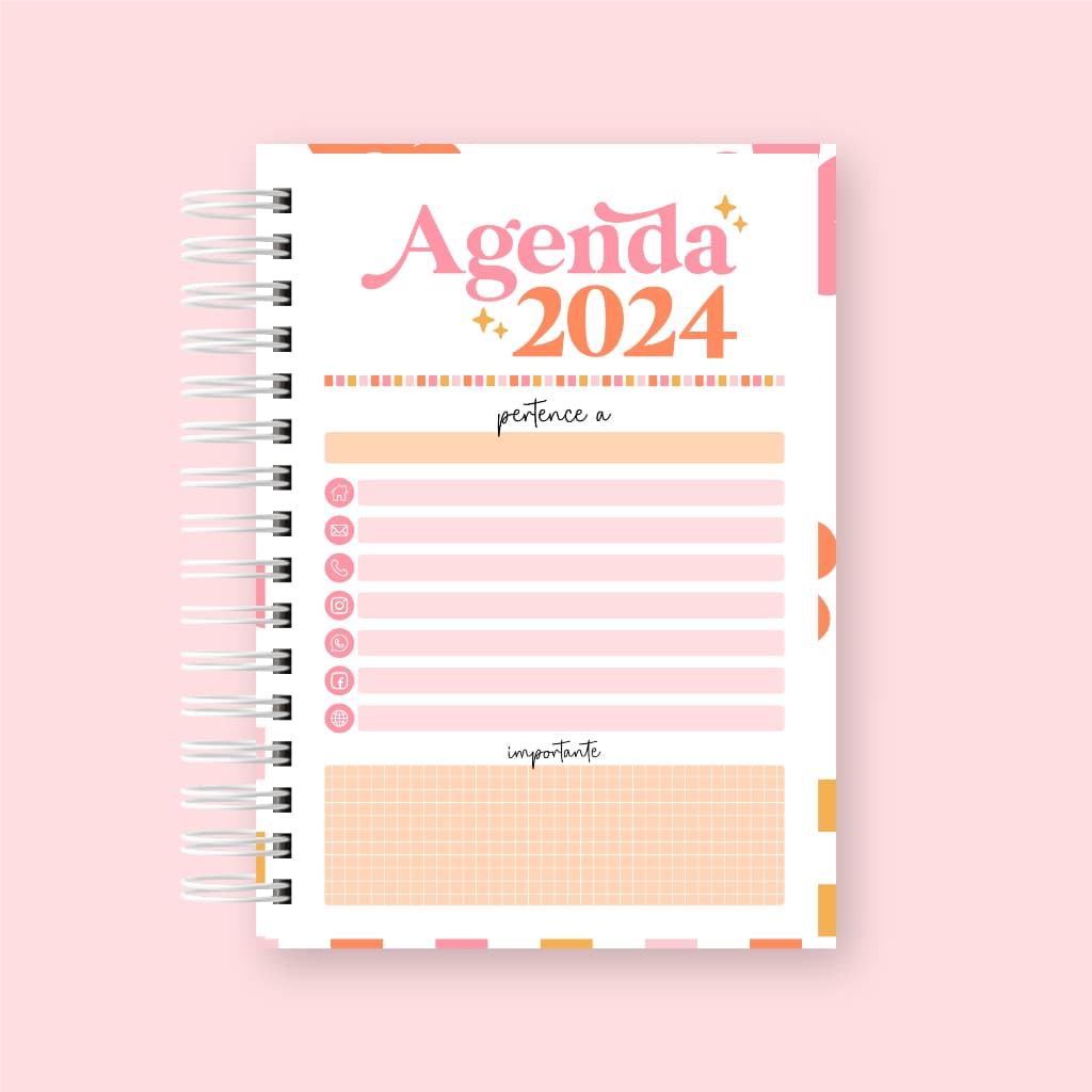 Miolo De Agenda 2024  1 dia por pagina sem furação