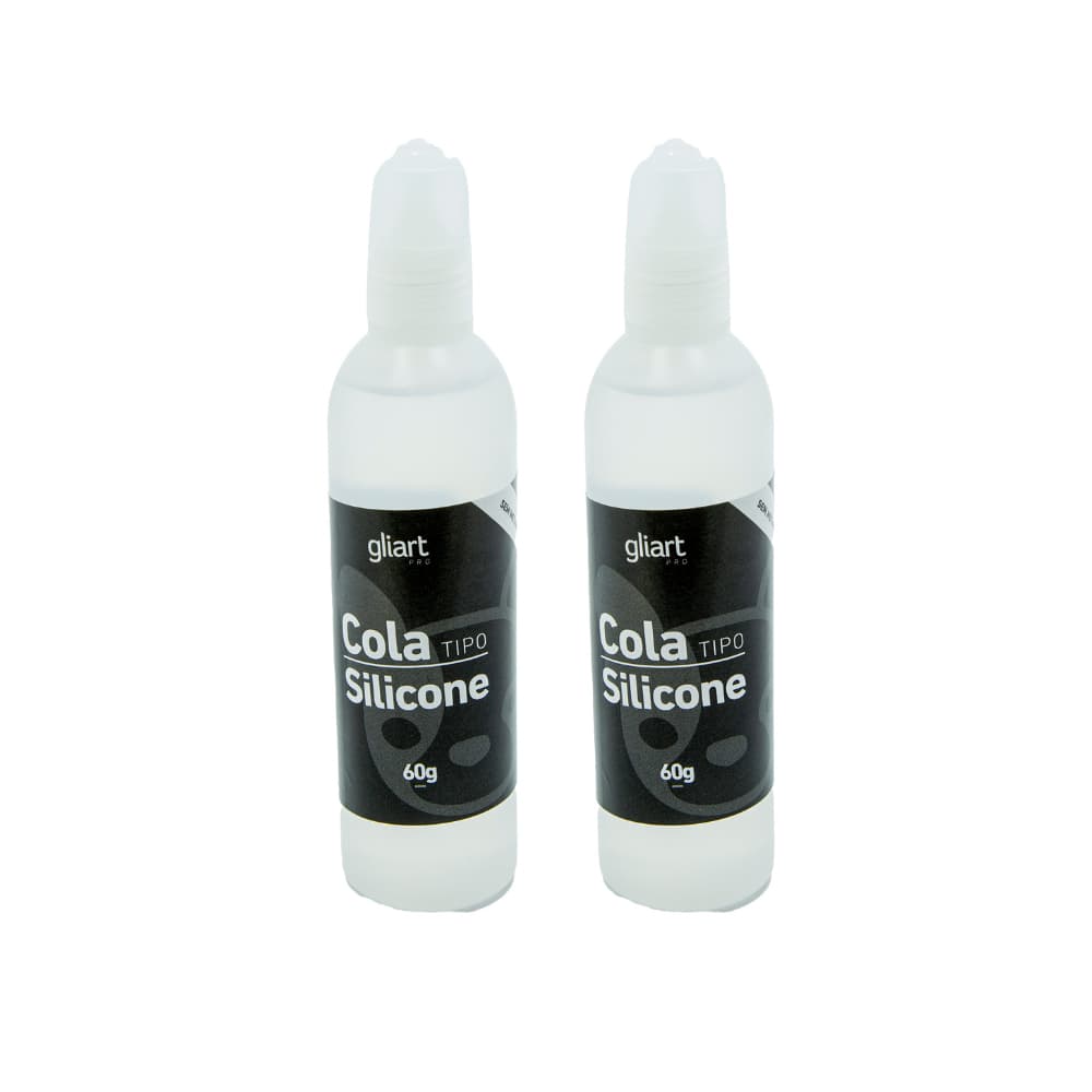 Kit 2 Colas Silicone Líquida Gliart Para Artesanato 60g