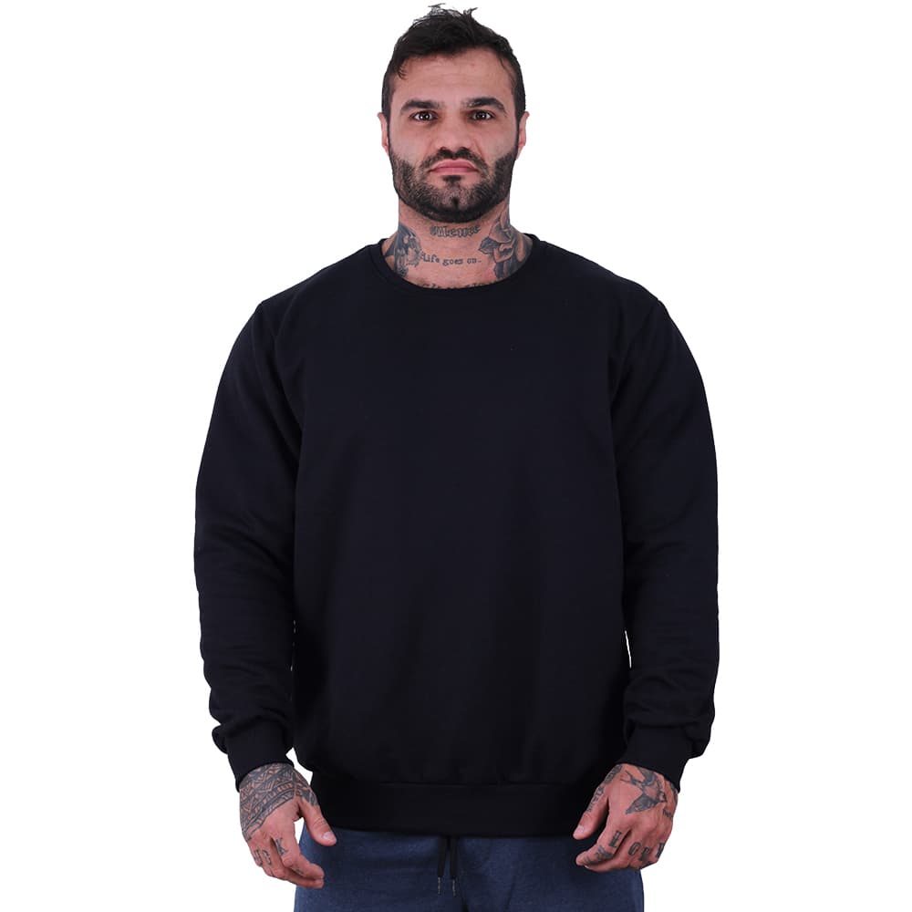 Blusa Moletom Basic Masculina MXD Conceito Sem Touca Cores Básicas Lazer Academia