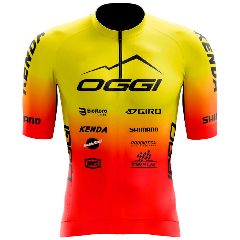 CAMISA PARA CICLISMO OGGI AMARELA MASCULINA/FEMININO E INFANTIL 107