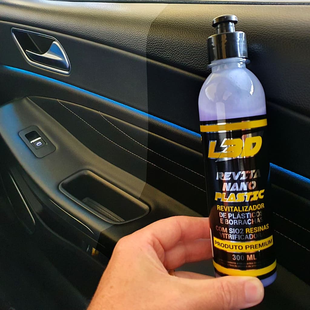 Revitalizador de Plástico e Borrachas Automotivo L3D Uso Interno e Externo Inclusive Pneus