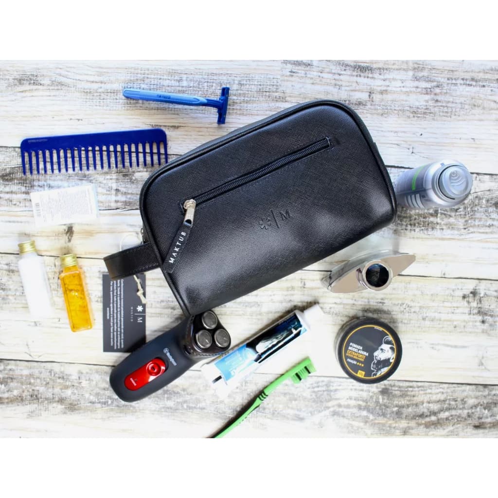 Necessaire com Alça De Mão Maktub Masculina Premium Executiva Viagem comporta barbeador perfume