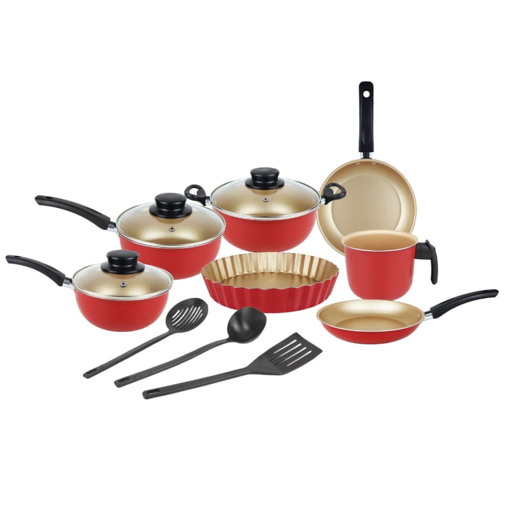 Conjunto Jogo Kit 10 Peças Panelas Teflon Antiaderente Panela Tampa De Vidro
