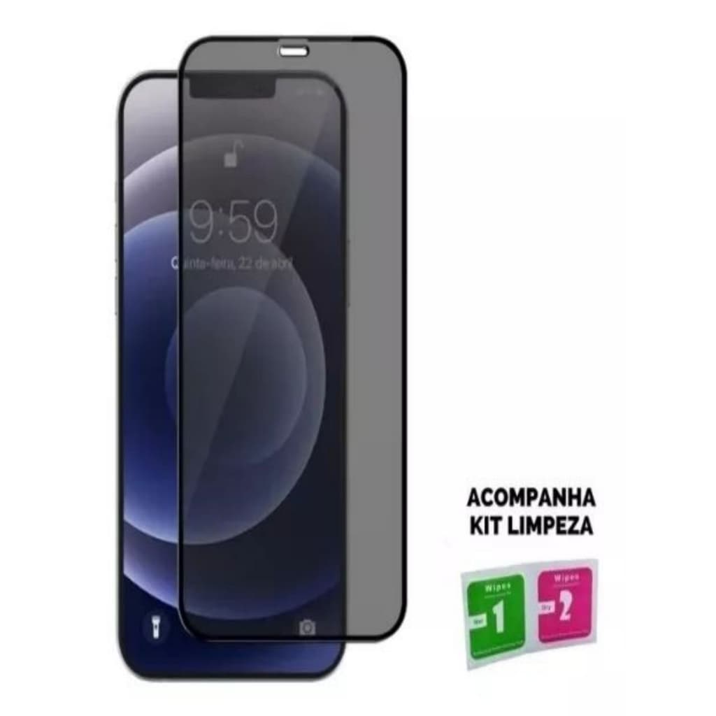 Película IPhone Privacidade de Vidro 3D Privativa iPhone 6 - 8 Plus X/XS XR XSMAX 11 11Pro 12-13 14 ProMax 14 plus