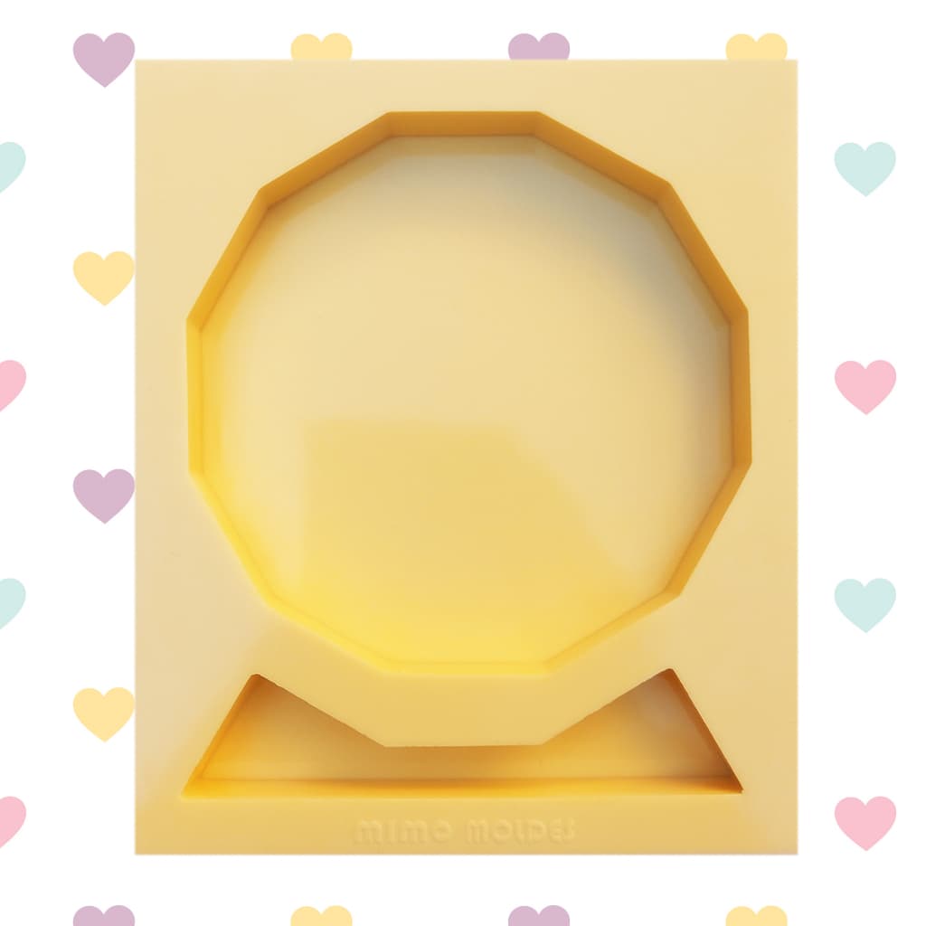 Molde para Placa de Eternização Afetiva - Polígono com Base (10cm)