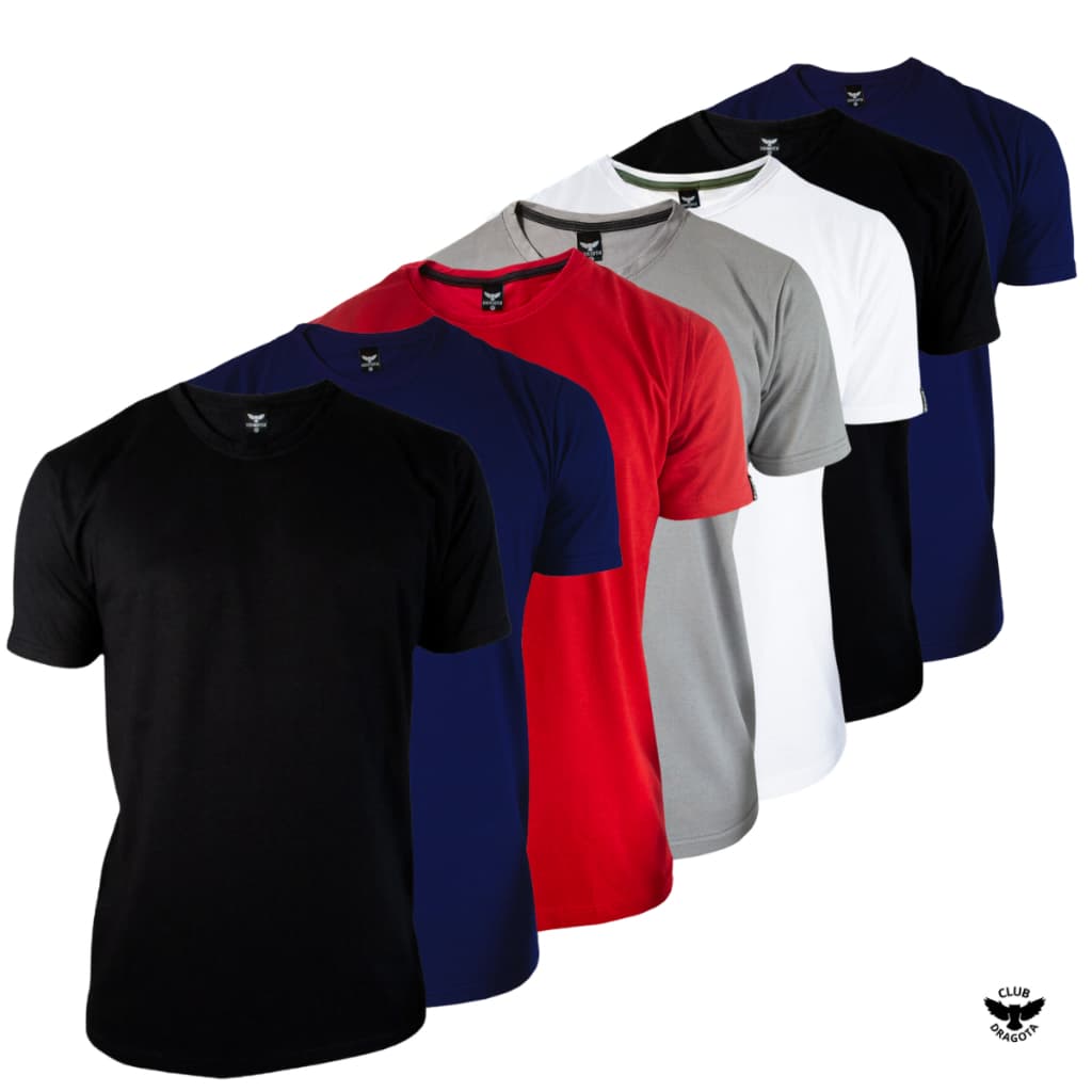 Kit 7 Camiseta Basica Masculina Academia Treino Algodão 30.1 Promoção