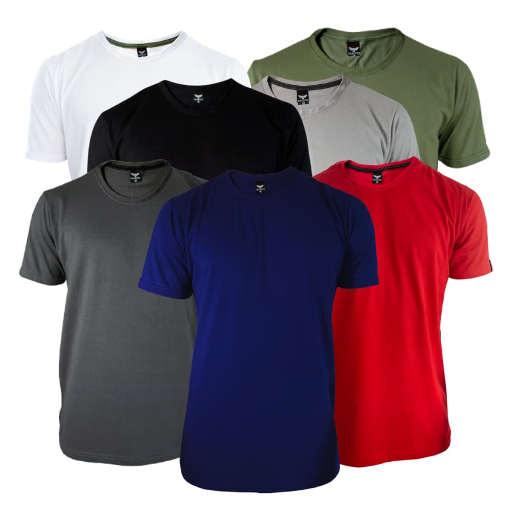 Kit 7 Camisetas Masculinas Academia Treino Básicas Blusa Cores Sortidas Camisas Unissex Lisas