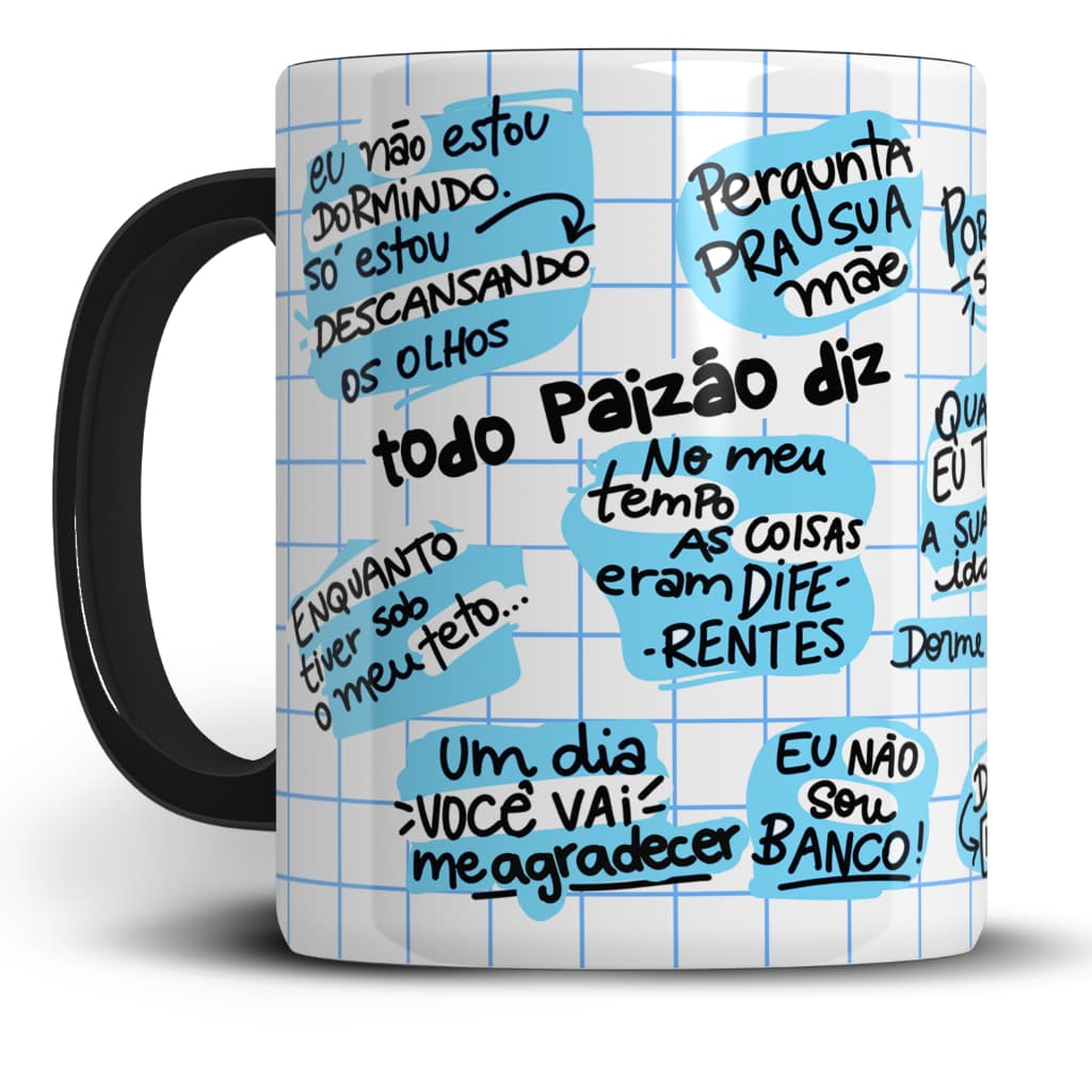 CANECA PERSONALIZADA DE PORCELANA DIA DOS PAIS 2024 ALTA QUALIDADE