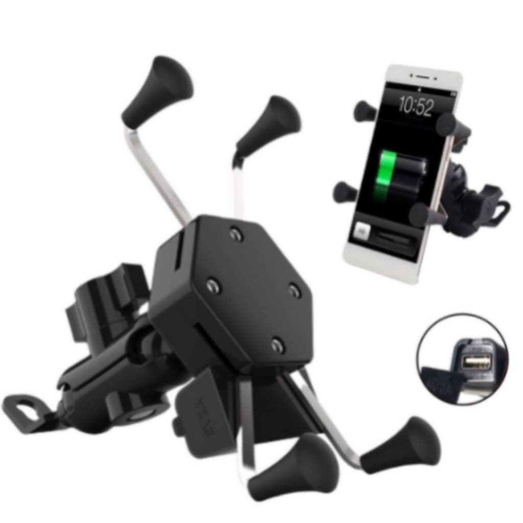 Suporte de Celular para Moto Universal com Carregador USB