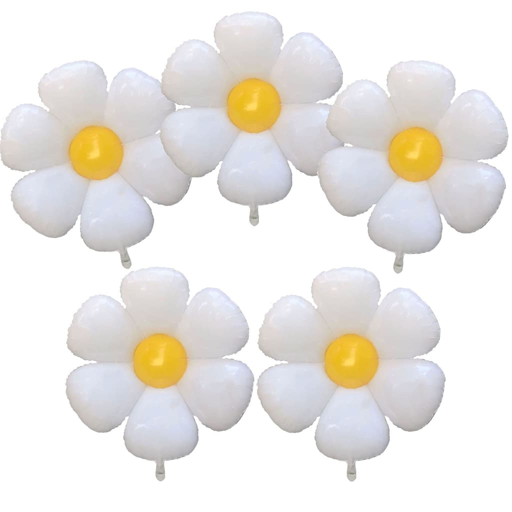 10 Balão Flor Margarida Branca 35cm Decoração Jardim Encantado C90388