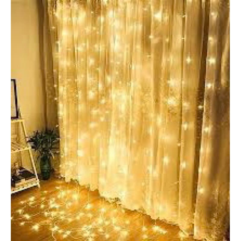 Cortina 300 Led branca quente 110v 3 x 2 altura