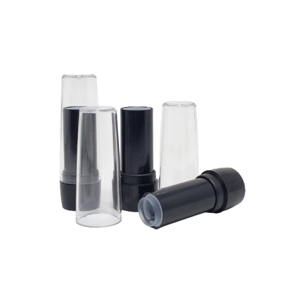 Batom Bala Vazio Preto Tampa Cristal Embalagem Maquiagem Uso Profissional Salão de Beleza 10u