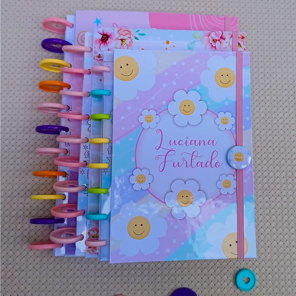 Capa para caderno de disco personalizada com nome vários temas e tamanhos