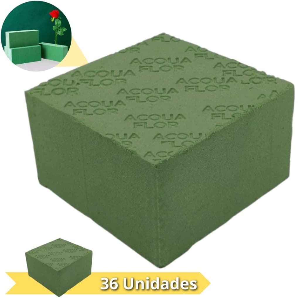 Esponja Floral Com 36 Unidades De Arranjos Florais Naturais E Artificiais Alta Absorção