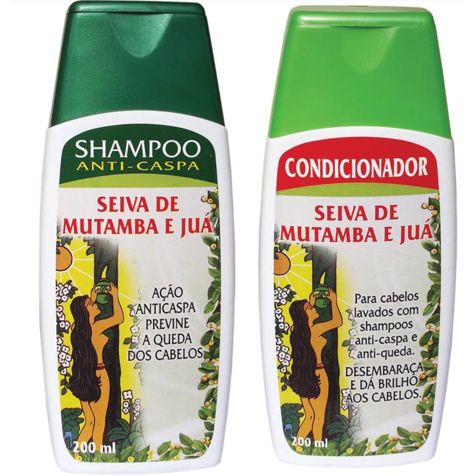 Kit Shampoo E Condicionador Seiva De Mutamba E Juá shampoo anticaspa mutamba e juá e condicionador