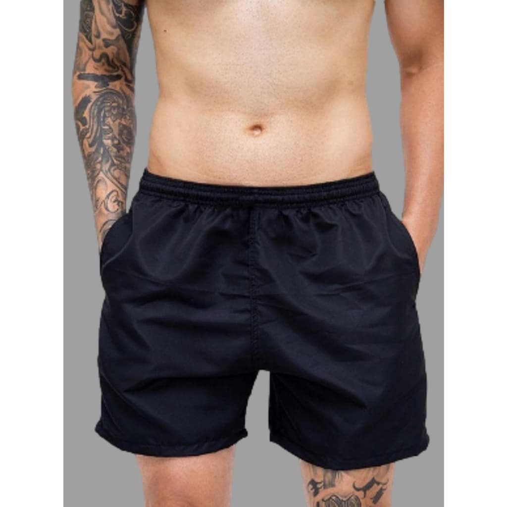 Short Tactel Grosso Masculino Mauricinho Adulto Surf Praia Piscina Cores Lisas Secagem Rápida Academ