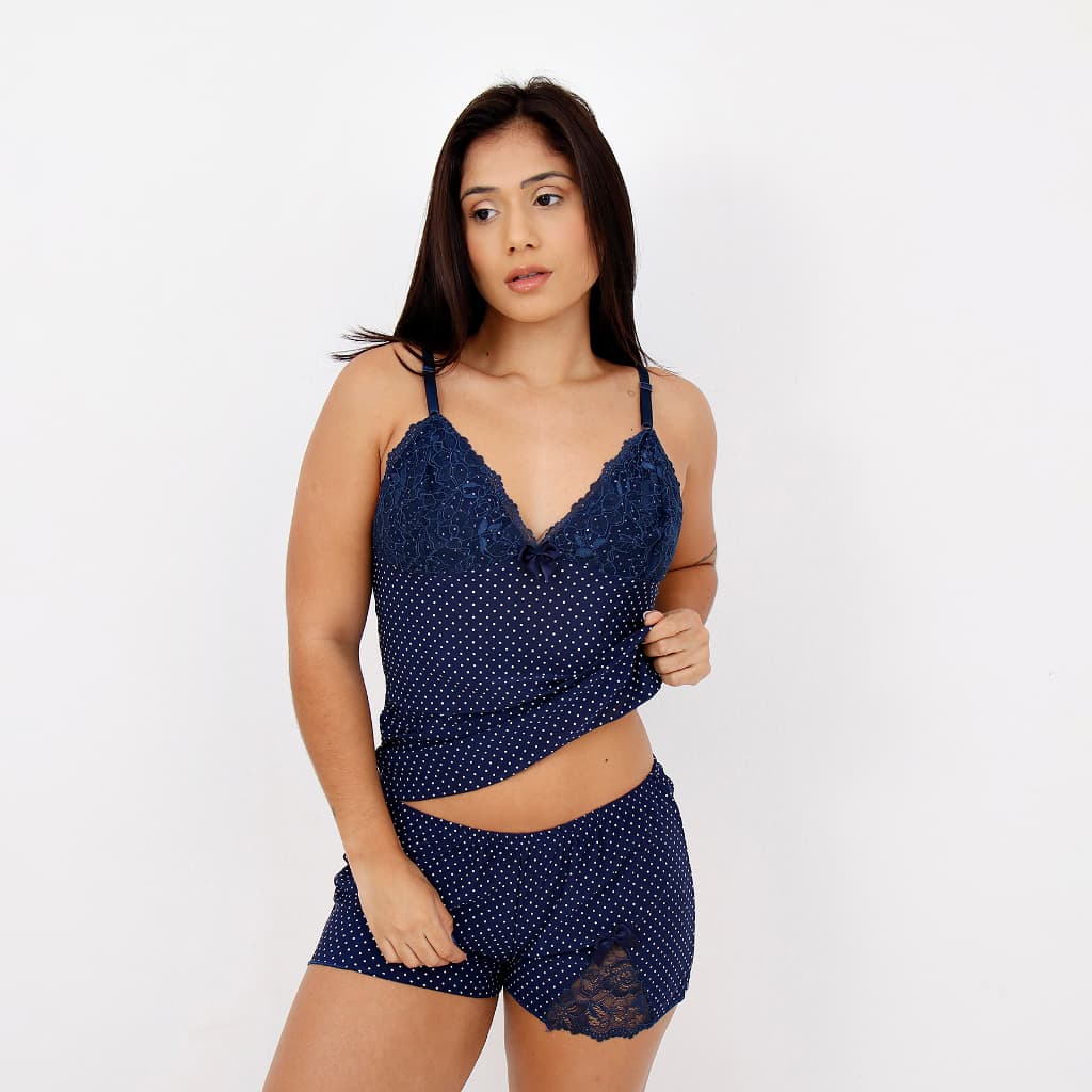 Baby Doll Feminino Conjunto Short Doll Pijama Roupa de Dormir confortável