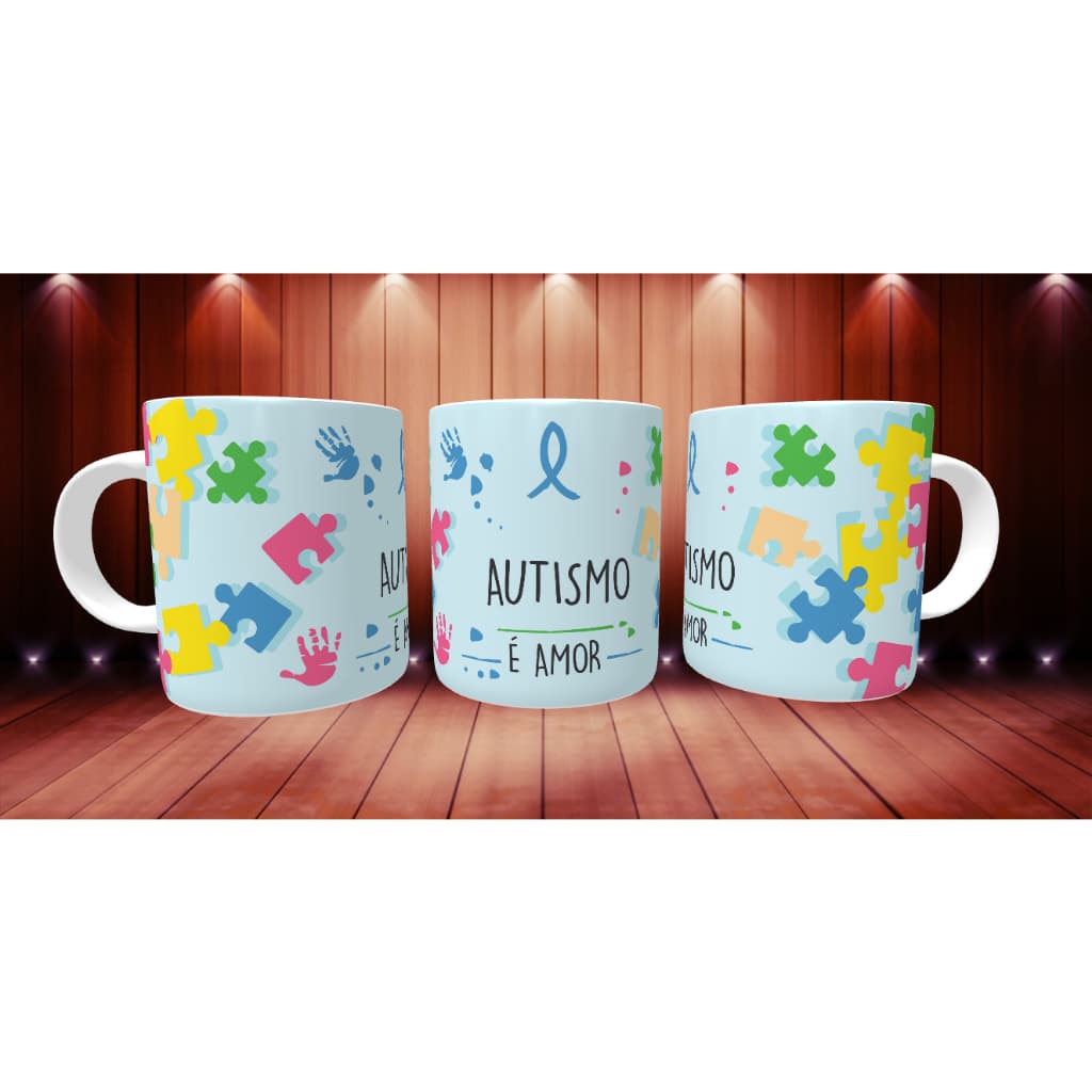 Caneca Personalizada de Porcelana AUTISMO, alta qualidade