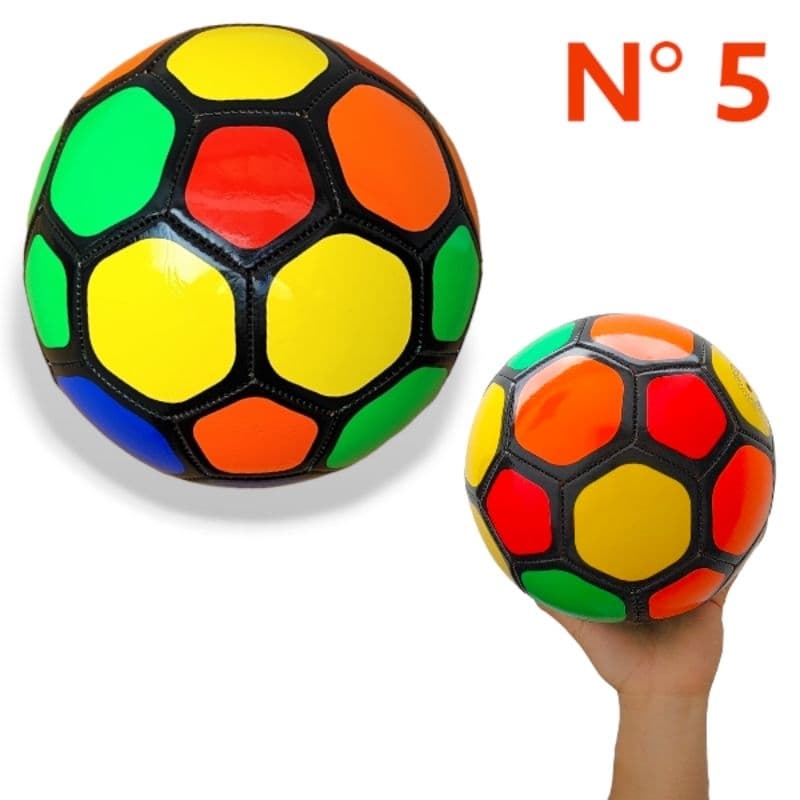 Bola de futebol de campo colorida Numero 5 tamanho oficial adulto PVC costurada