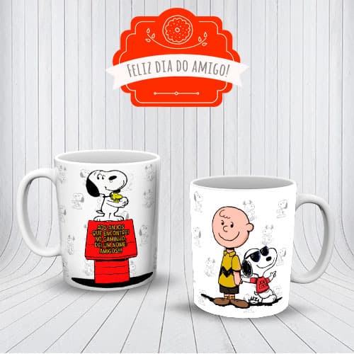 Caneca Personalizada de Porcelana DIA DO AMIGO, alta qualidade