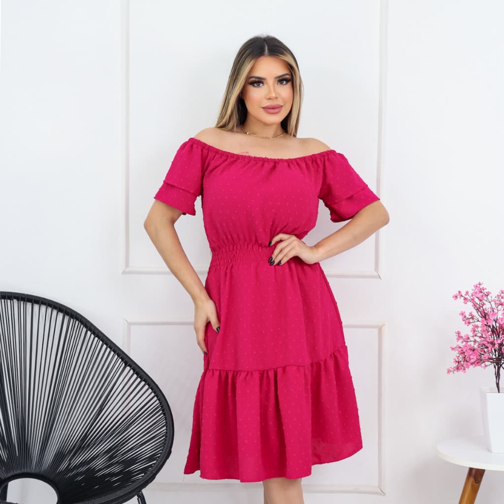 VESTIDO MIDI COM MANGA BABADO OMBRO A OMBRO 13