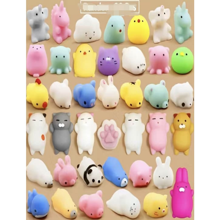 kit 50 peças Squishy Bichinhos Macio Anti Stress de Apertar kawaii mochi pop it sortido